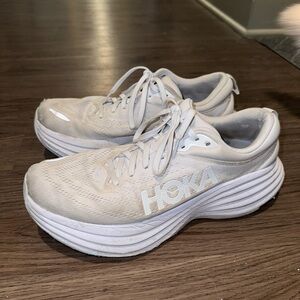 White bondi 8 men’s hokas